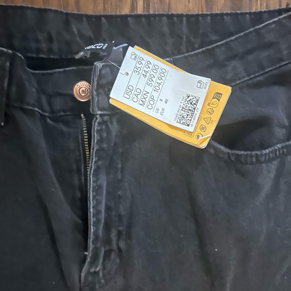 H & M 90s Baggy Jeans High Waist Black Size 8 - Picture 2 of 8